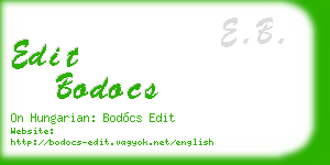 edit bodocs business card