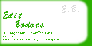 edit bodocs business card